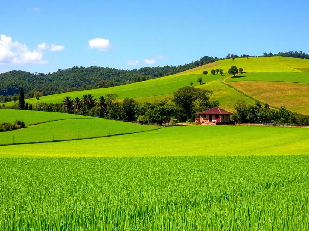 Chácara com vista para a serra